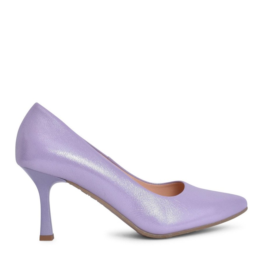 Ladies BIOECO | Ladies 6178 Medium Heel Court Shoe In Lavender