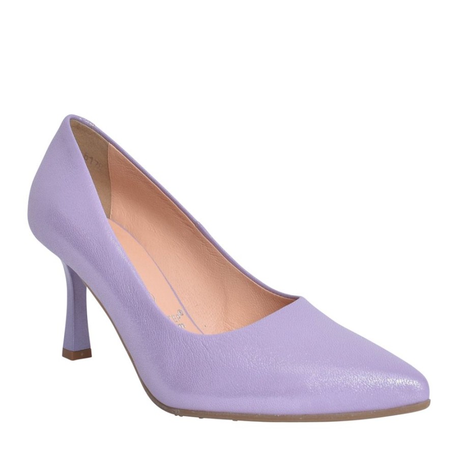 Ladies BIOECO | Ladies 6178 Medium Heel Court Shoe In Lavender