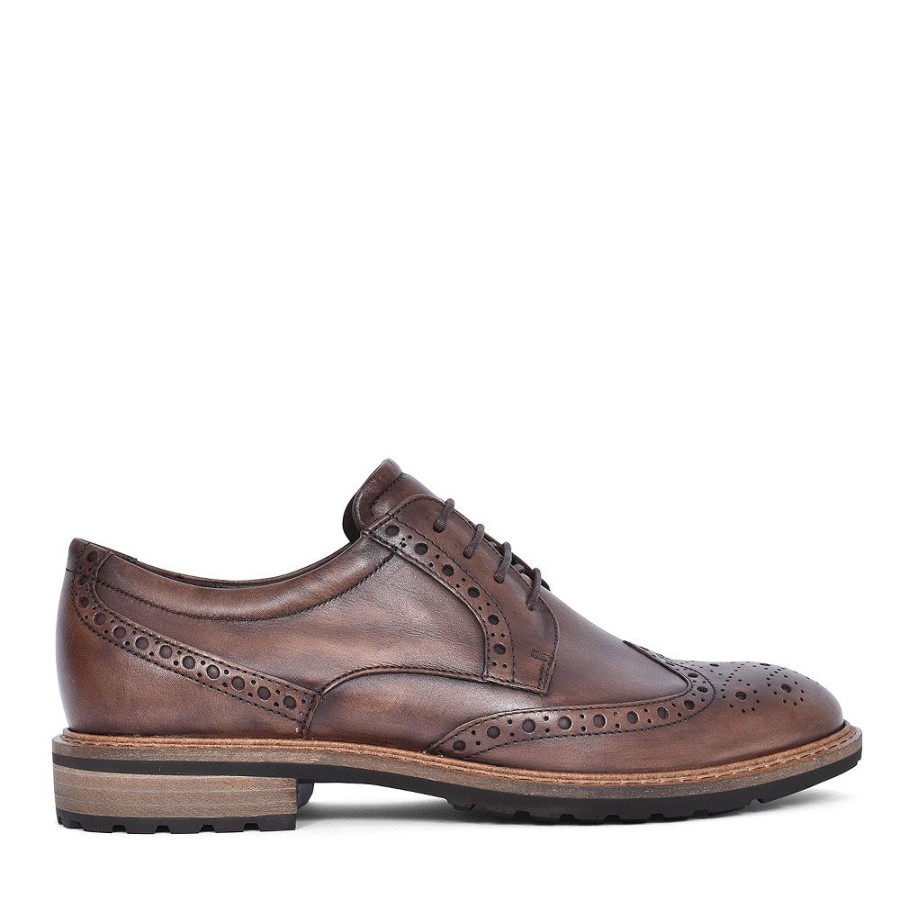 Mens ECCO | 640314 Vitrus I Brogue Shoe For Men In Dark Brown