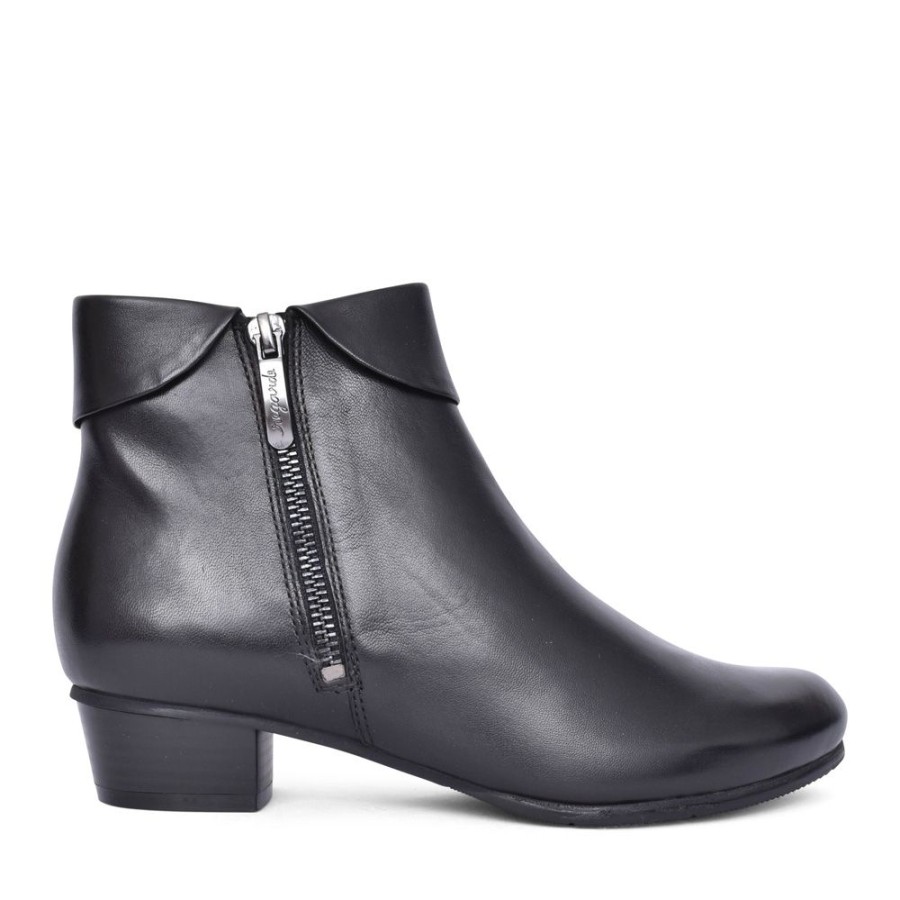 Ladies REGARDE LE CIEL | Ladies Stefany-03 Block Heel Ankle Boot In Black