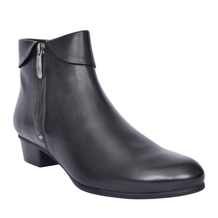 Ladies REGARDE LE CIEL | Ladies Stefany-03 Block Heel Ankle Boot In Black