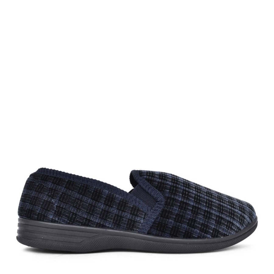 Mens JO & JOE | Mens Duke Full Slipper In Navy