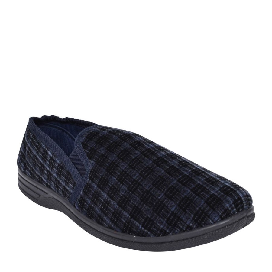 Mens JO & JOE | Mens Duke Full Slipper In Navy