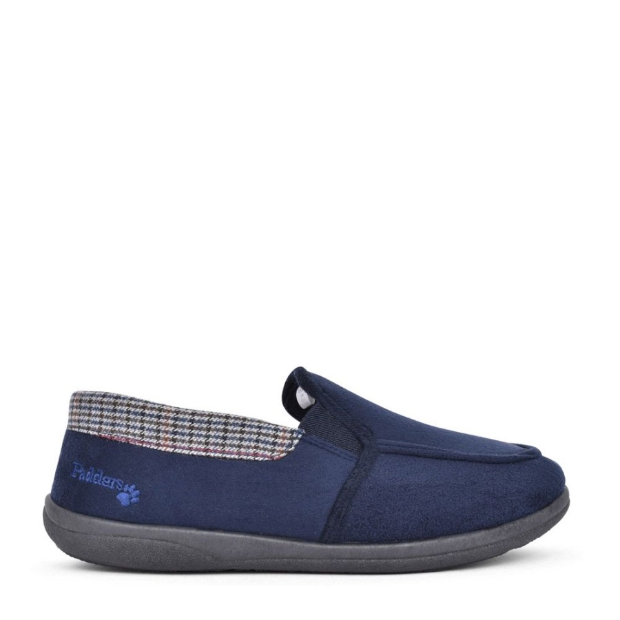 Mens PADDERS | Mens Stan Memory Foam Slipper In Navy