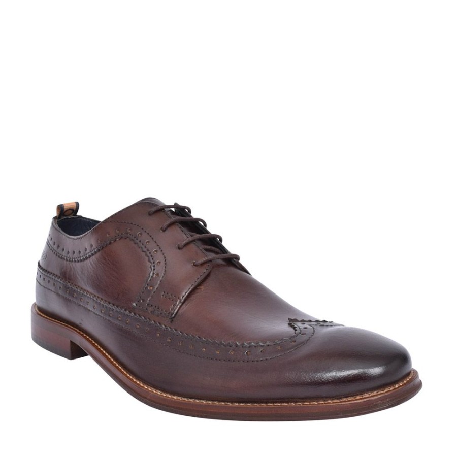 Mens BASE LONDON | Men'S Havisham Brogue Shoe In Brown