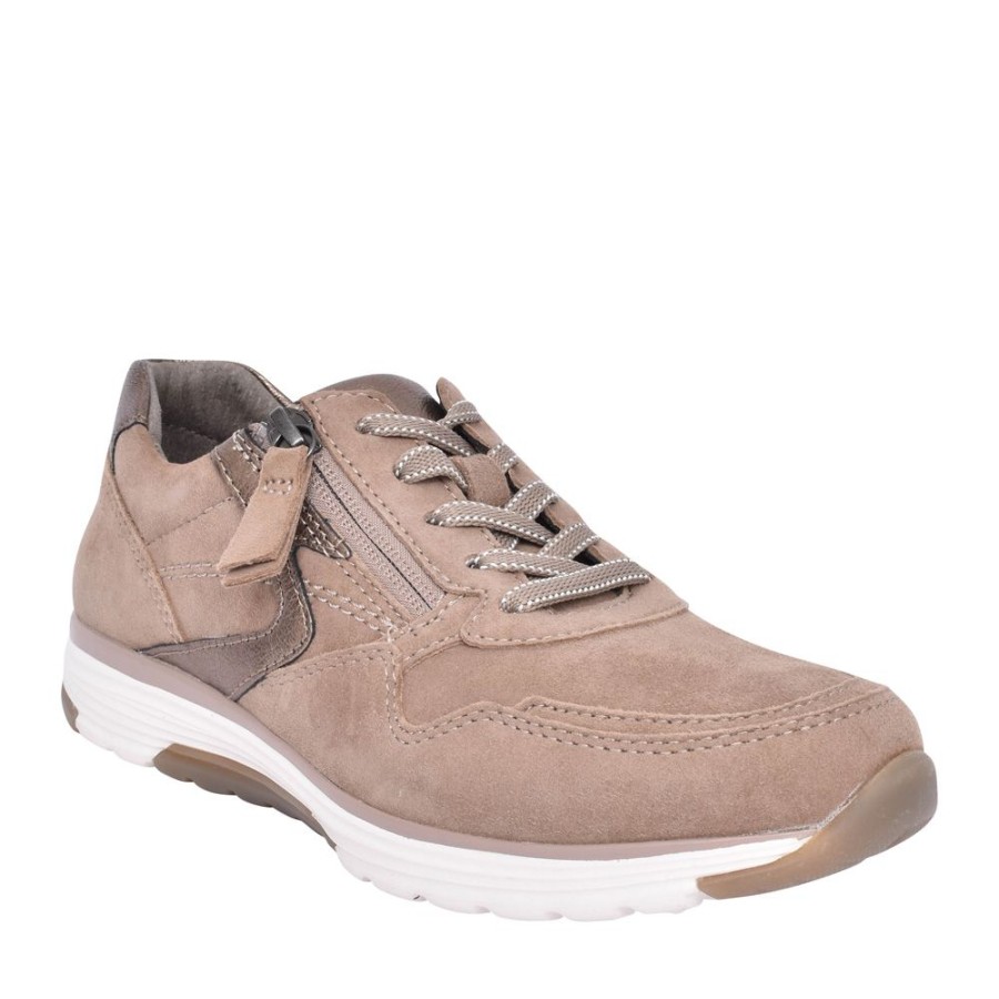 Ladies GABOR | Ladieshaley 96.978 Laced Trainer In Cream