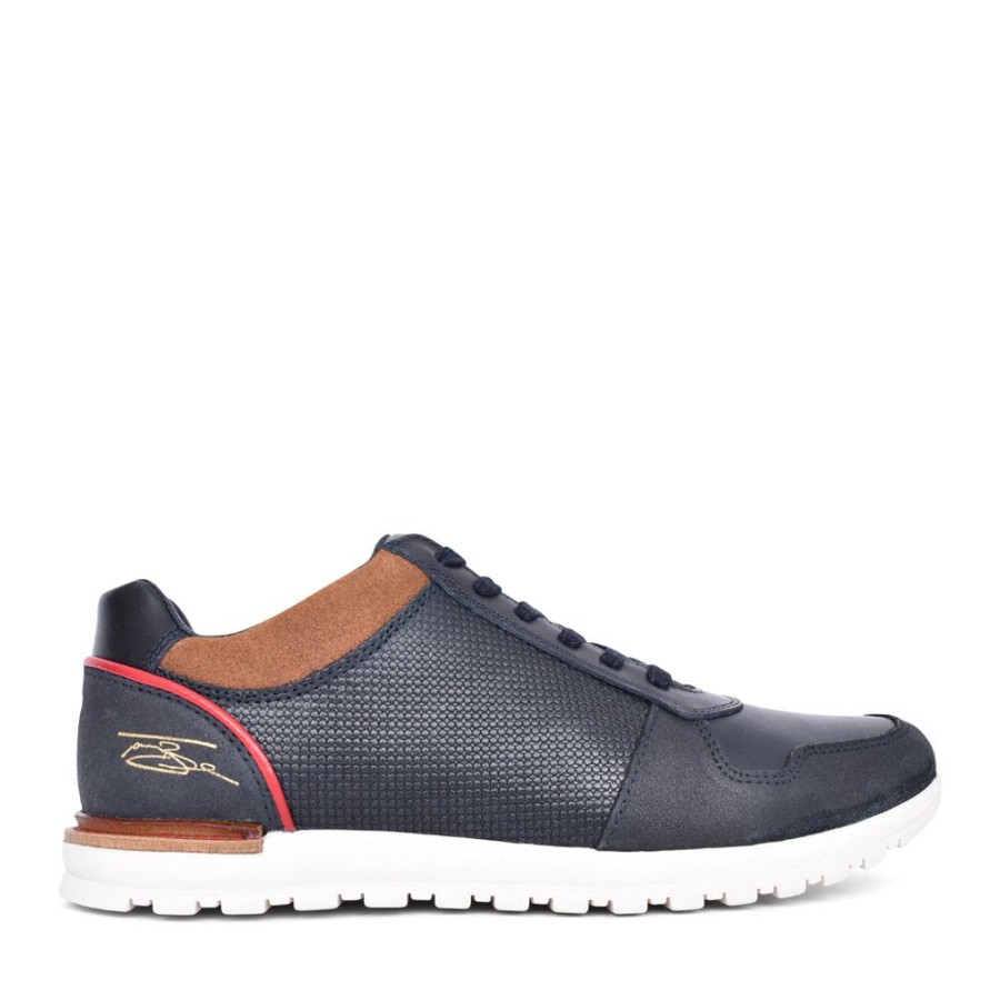 Mens LLOYD & PRYCE | Mens Gleeson Laced Trainer In Navy