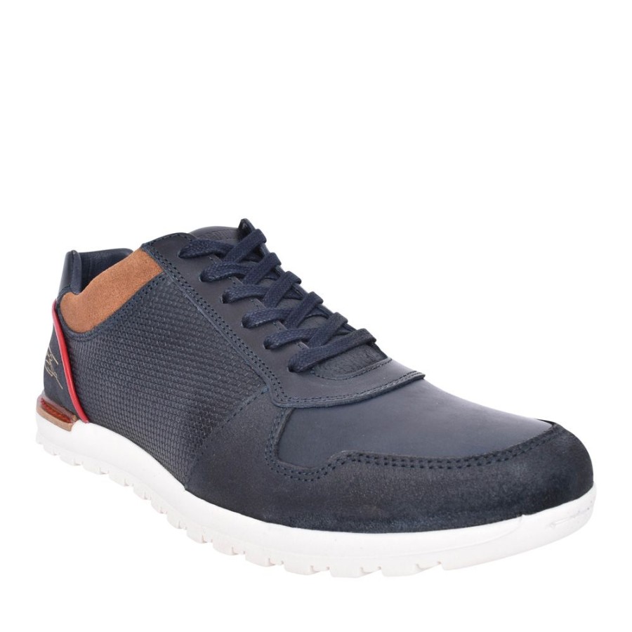 Mens LLOYD & PRYCE | Mens Gleeson Laced Trainer In Navy