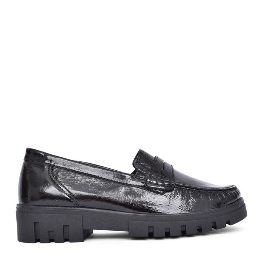 Ladies WALDLAUFER | Blk Pat Serena Slip-On Shoe In Black Patent