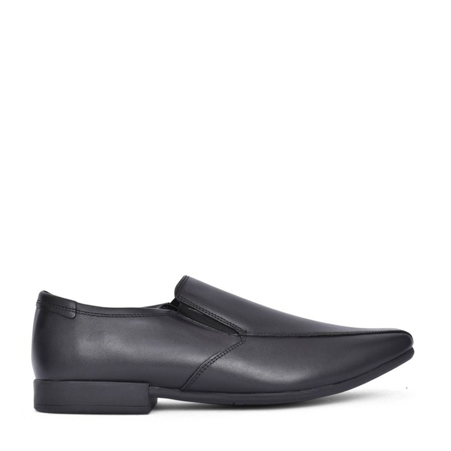 Mens CLARKS | Mens Sidton Edge F-Fit Shoe In Black