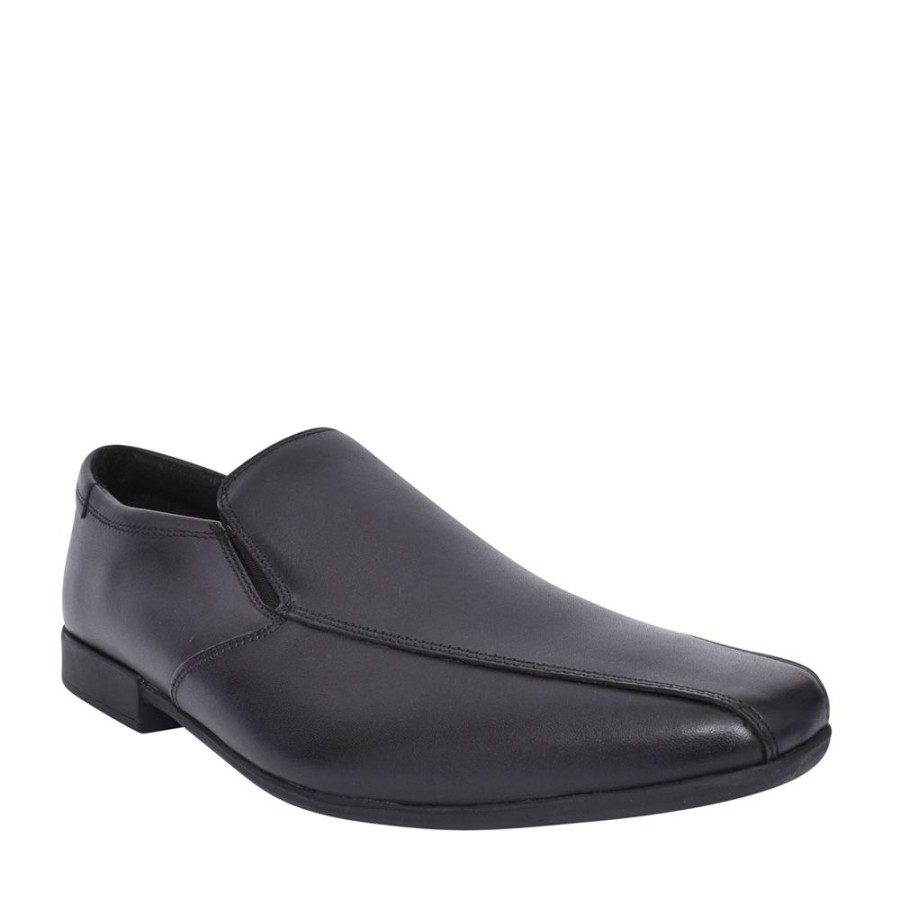 Mens CLARKS | Mens Sidton Edge F-Fit Shoe In Black