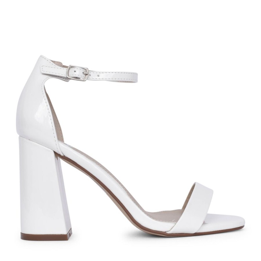 Ladies MILLIE & CO | Ladies Tasha Block Heel Sandal In White