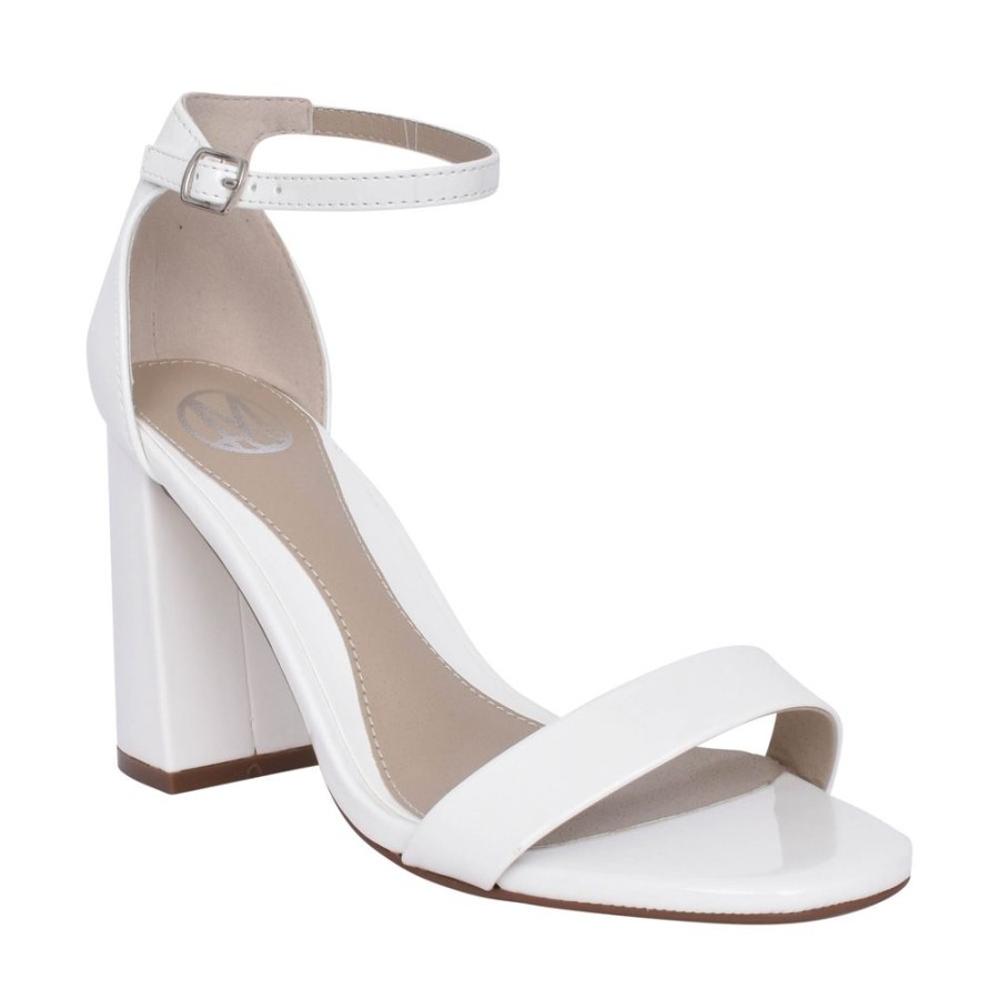 Ladies MILLIE & CO | Ladies Tasha Block Heel Sandal In White