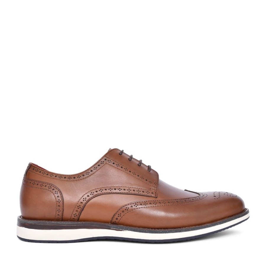 Mens ESCAPE | Mens Denman Laced Shoe In Tan