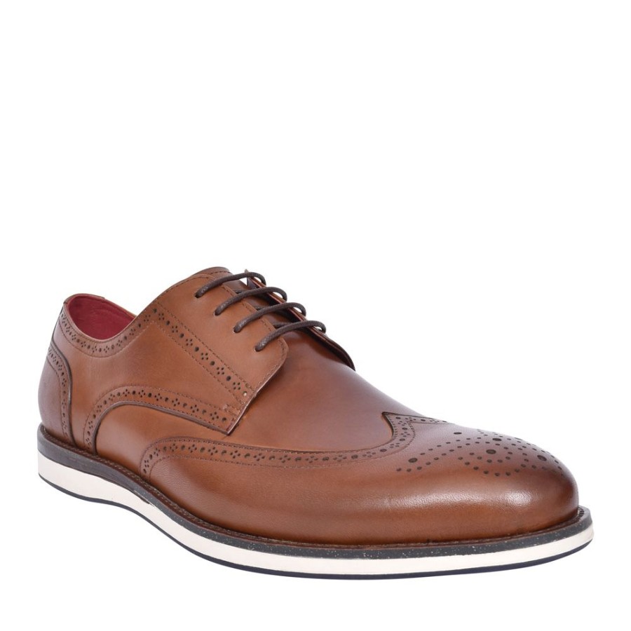 Mens ESCAPE | Mens Denman Laced Shoe In Tan