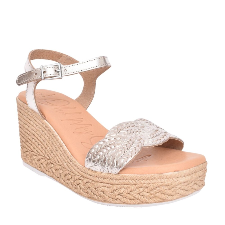 Ladies OH MY SANDALS | Ladies 5227 Wedge Sandal In Champagne