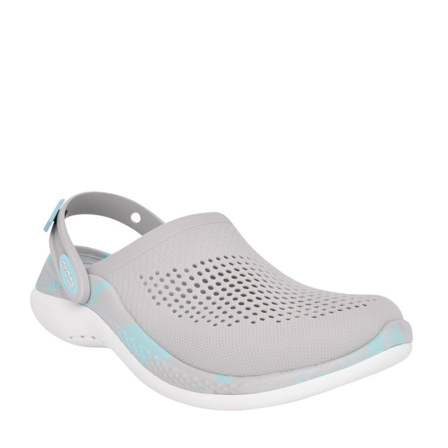 Ladies CROCS | Ladies 207634 360Marbled Clog Sandal In Light Grey