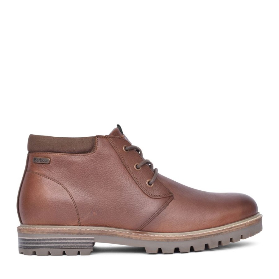 Mens BARBOUR | Men Boulder Ankle Boot In Teak