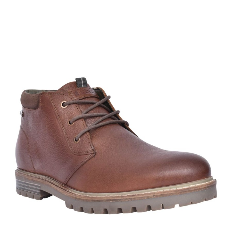 Mens BARBOUR | Men Boulder Ankle Boot In Teak