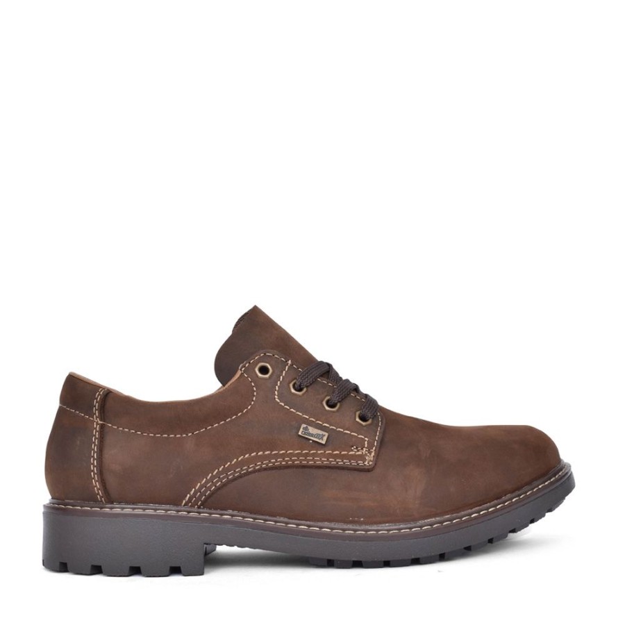 Mens RIEKER | Mens B4610 Tex Laced Shoe In Brown