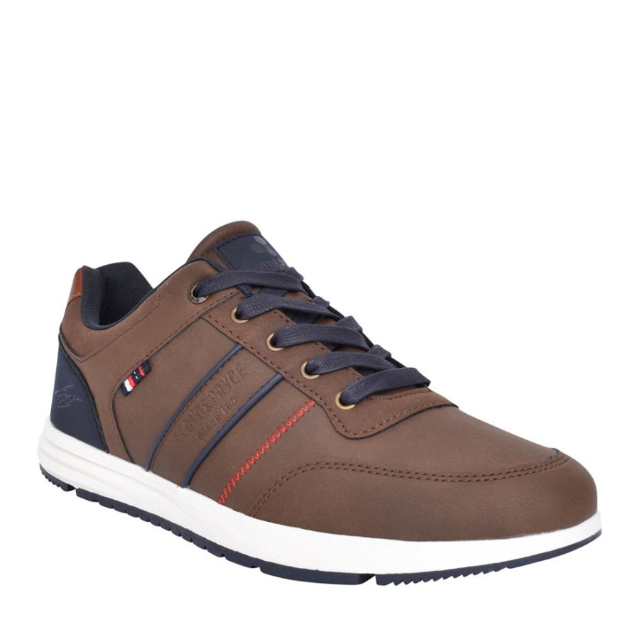 Mens LLOYD & PRYCE | Mens Howley Laced Trainer In Tan