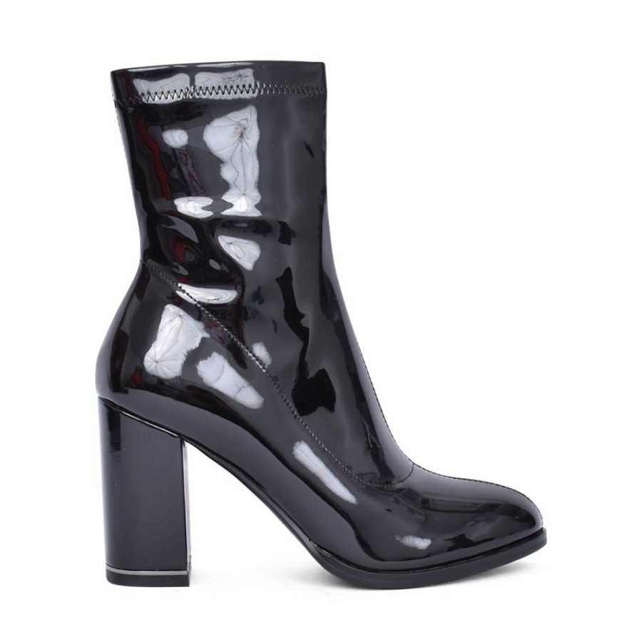 Ladies REDZ | Ladies F830 High Heel Calf Boot In Black