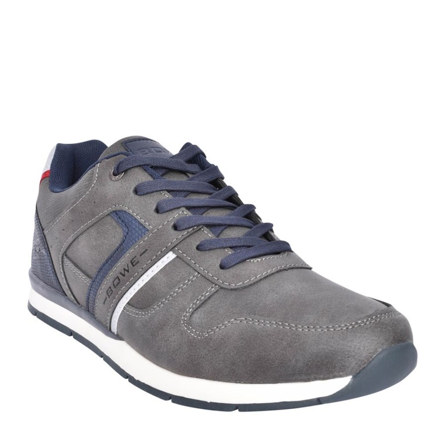 Mens BOWE CONCEPT | Mens Eighteen Laced Trainer In Grey