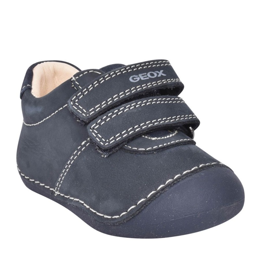 Boys GEOX | Boys Tutim B9439A Velcro Shoe In Navy