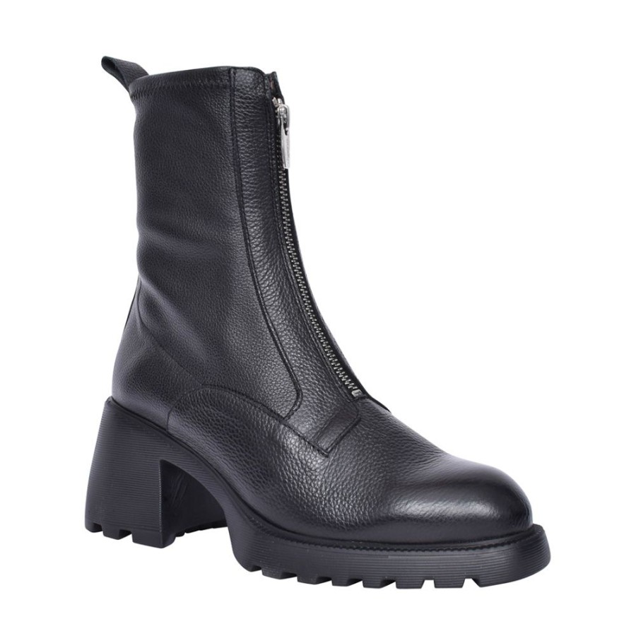 Ladies WONDERS | Ladies G-6701 Block Heel Boot In Black