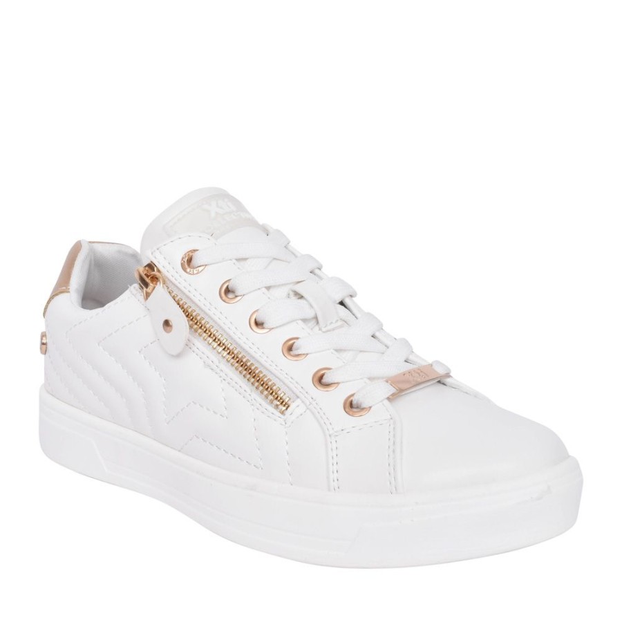 Ladies XTI | Ladies 141579 Laced Trainer In White