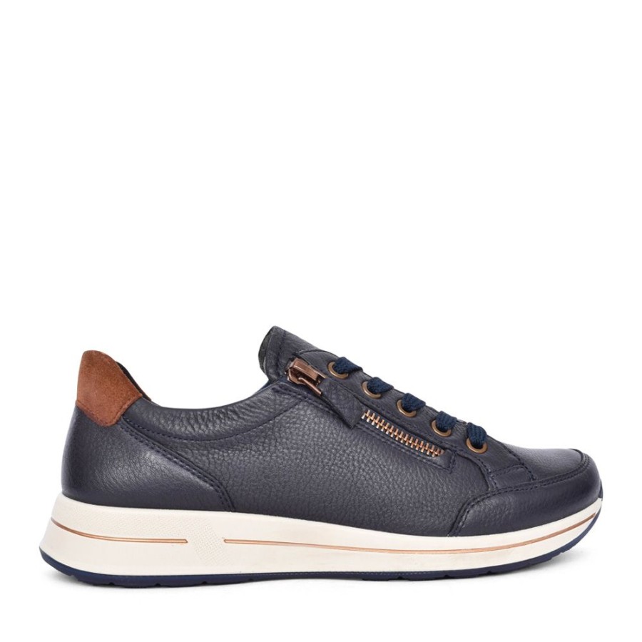 Ladies ARA | Ladies Osaka 12-24801 Laced Trainer In Navy