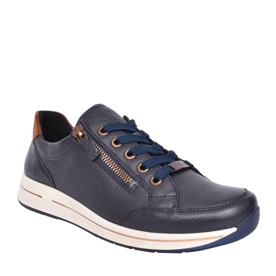 Ladies ARA | Ladies Osaka 12-24801 Laced Trainer In Navy