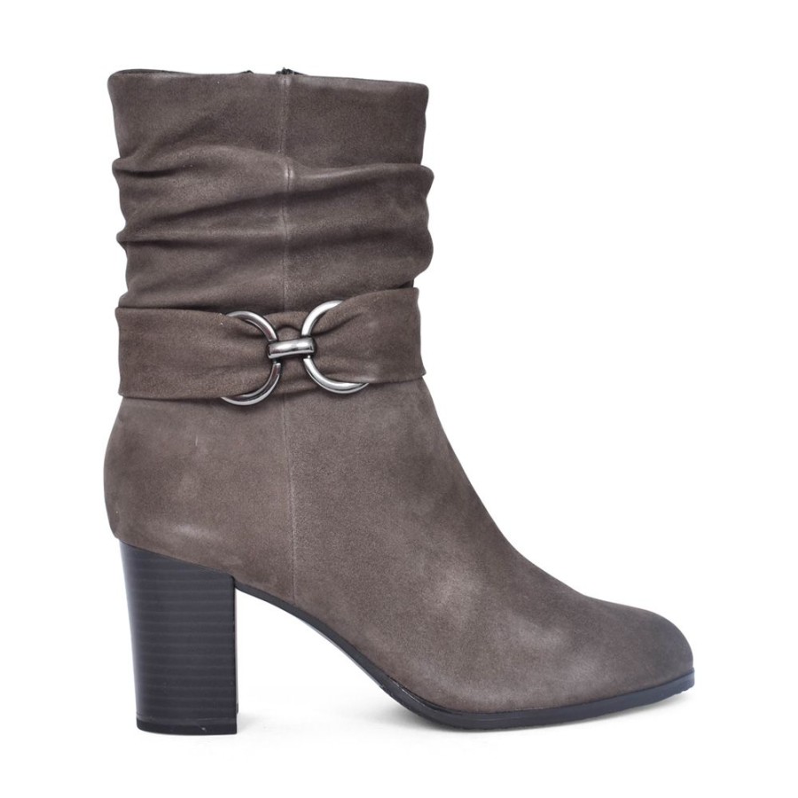 Ladies CAPRICE | Ladies 9-25328 Medium Heel Calf Boot In Stone