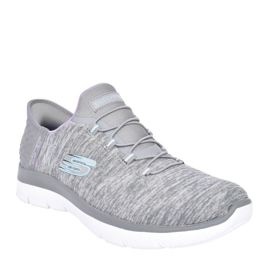 Ladies SKECHERS | Ladies 149937 Dazzling Haze Slip-On Trainer In Grey