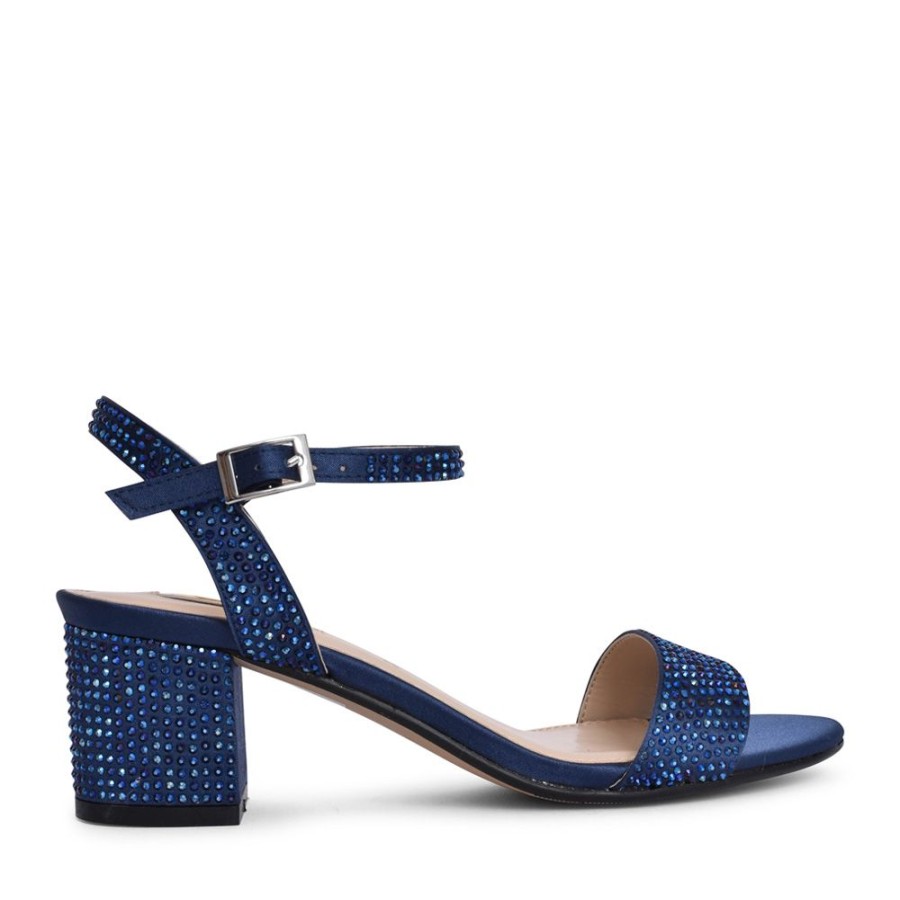 Ladies GLAMOUR | Ladies Adele Block Heel Sandal In Navy