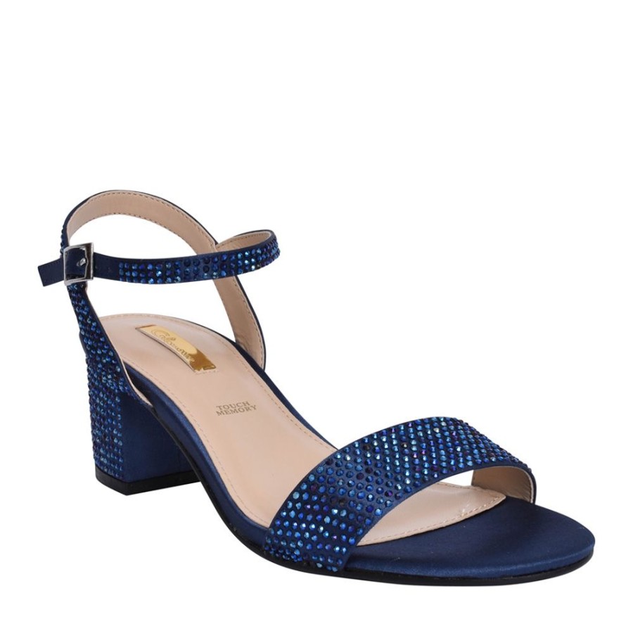 Ladies GLAMOUR | Ladies Adele Block Heel Sandal In Navy