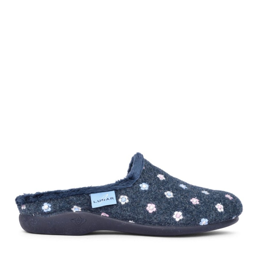 Ladies LUNAR | Ladies Dayton Kla179 Mule Slipper In Navy