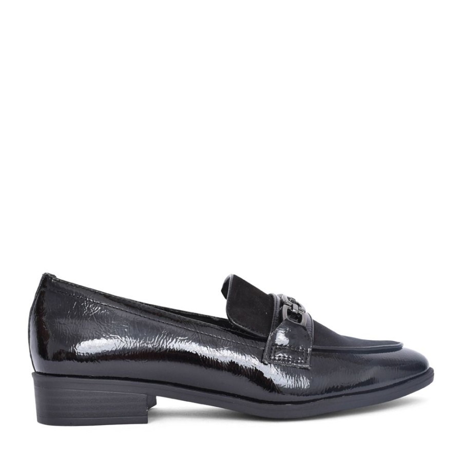 Ladies MARCO TOZZI | Ladies 25470 Slip-On Shoe In Black Patent