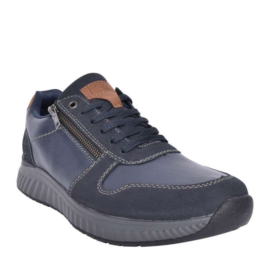 Mens RIEKER | Mens B0613 Laced Trainer In Navy