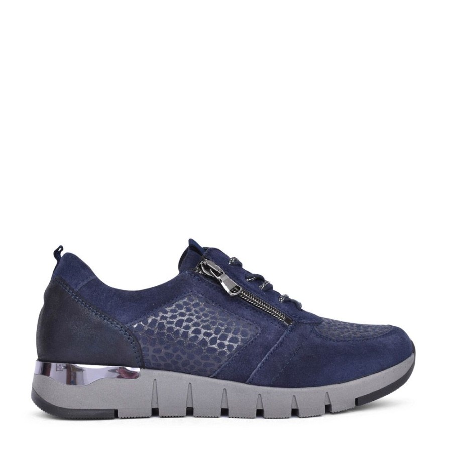 Ladies WALDLAUFER | Ladies 908H03 H-Petra Trainer In Navy