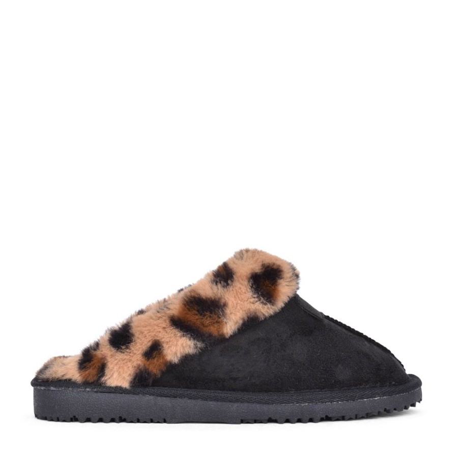 Ladies ELLA | Ladies Lily Mule Slipper In Black