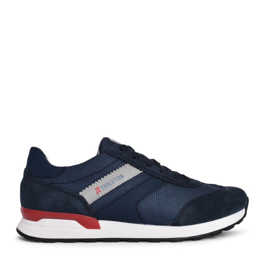 Mens RIEKER EVOLUTION | Mens U0301 Laced Trainer In Navy