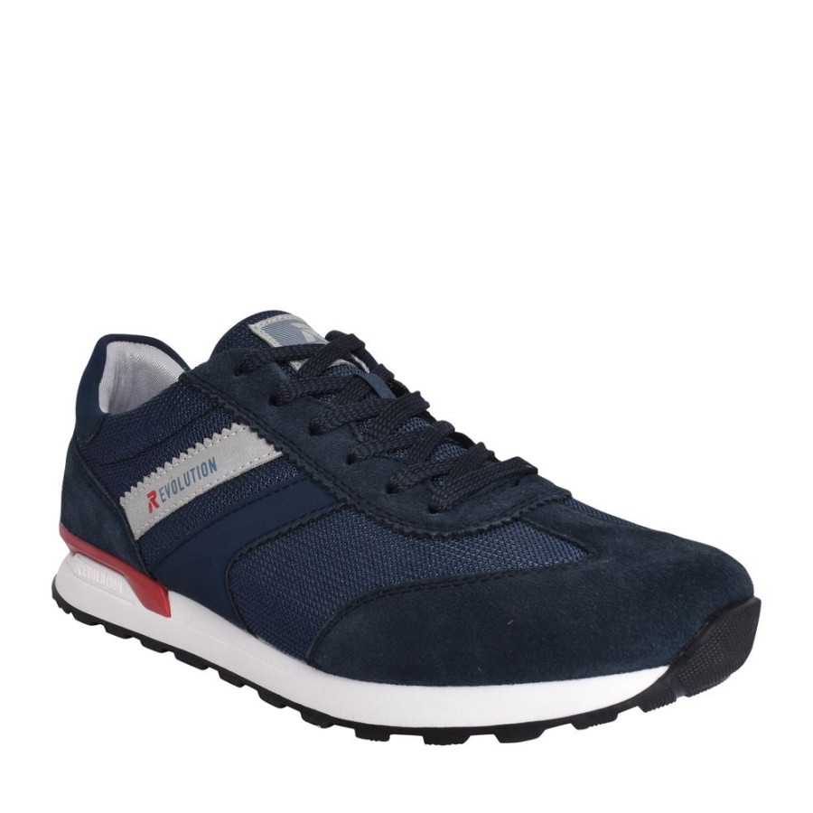 Mens RIEKER EVOLUTION | Mens U0301 Laced Trainer In Navy