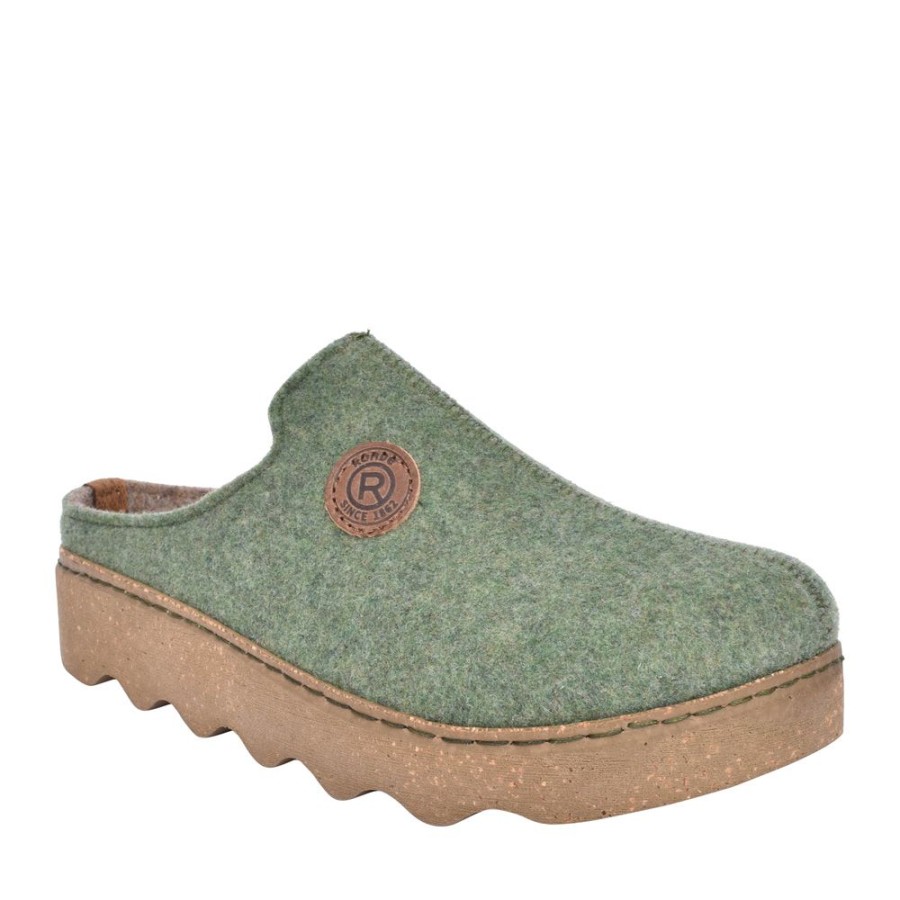 Ladies ROHDE | Ladies 6120 Goggia Mule Slipper In Green