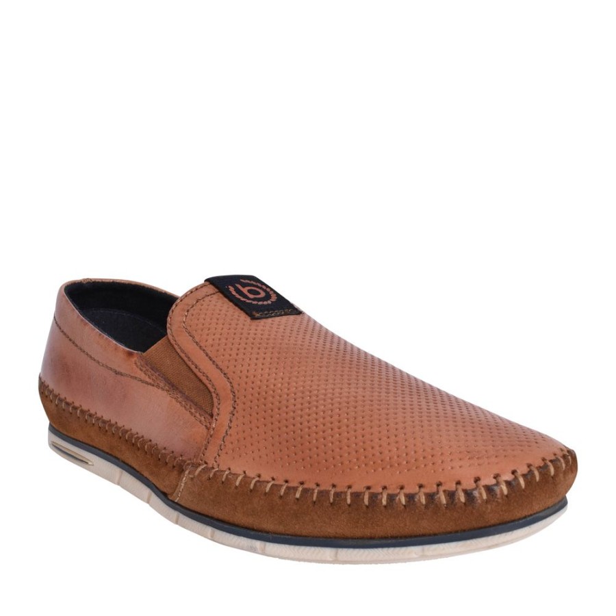 Mens BUGATTI | Mens A2X6E Chesley Slip-On Shoe In Tan