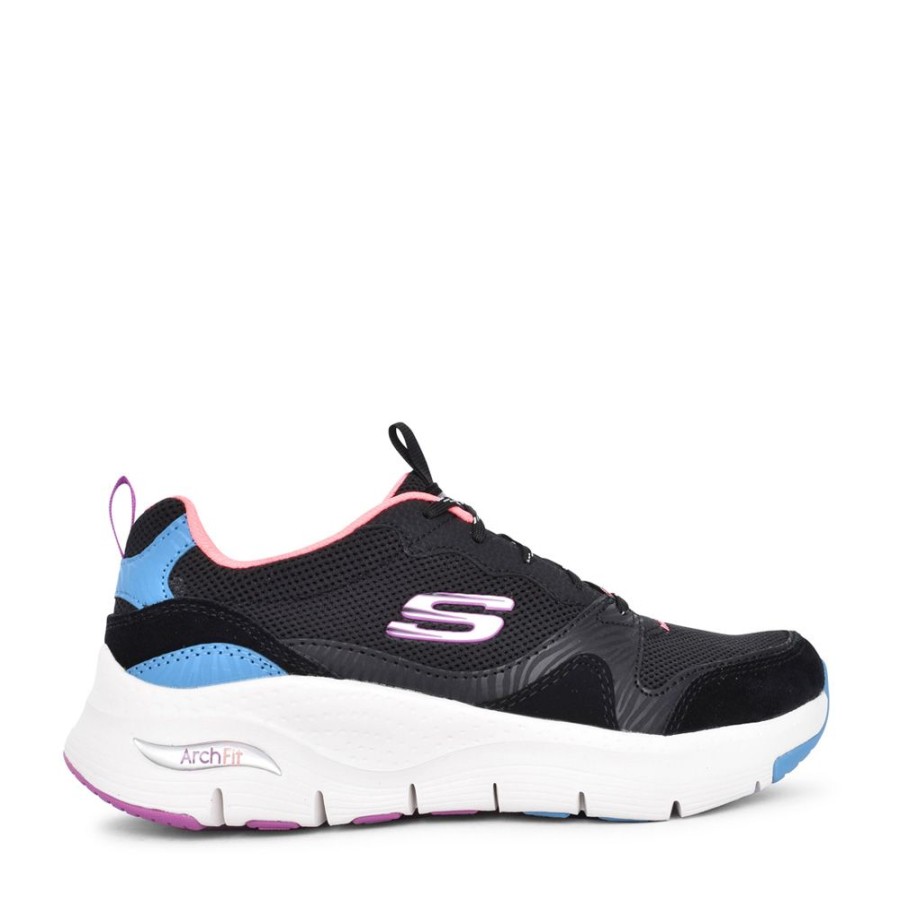 Ladies SKECHERS | Ladies 149723 Vista View Trainer In Black