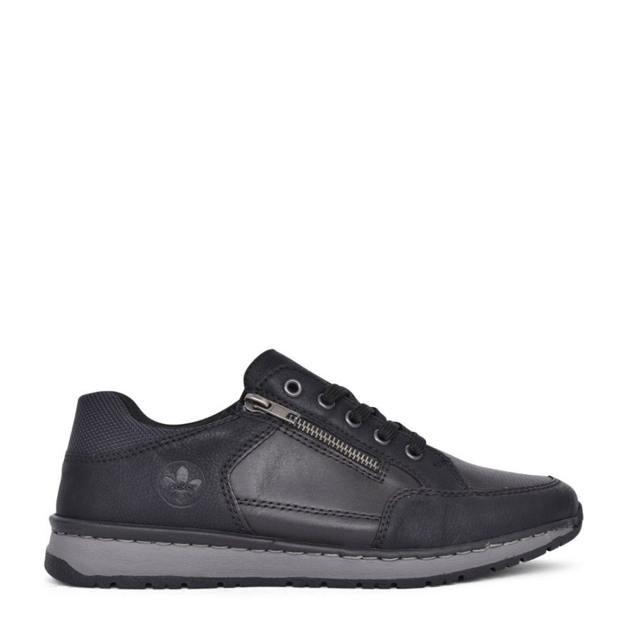 Mens RIEKER | Mens B5130 Laced Shoe In Black