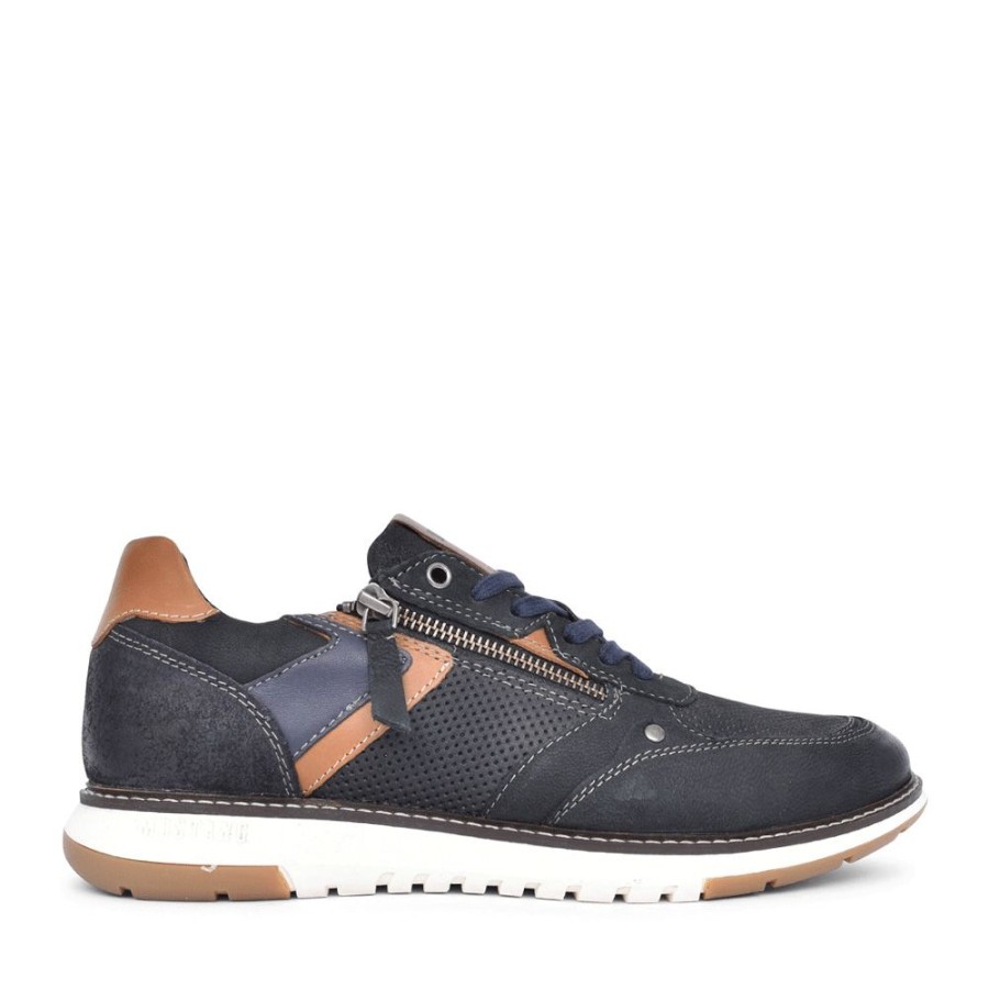 Mens MUSTANG | Mens 4946309 Laced Trainer In Navy