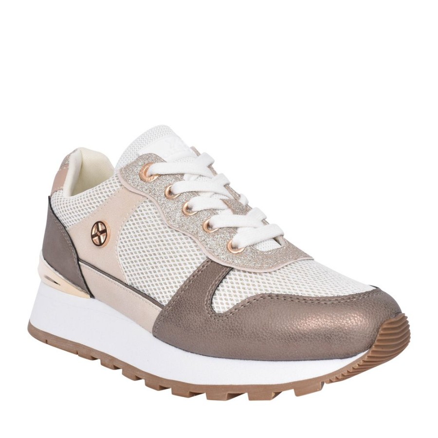 Ladies XTI | Ladies 141778 Wedge Trainer In Beige