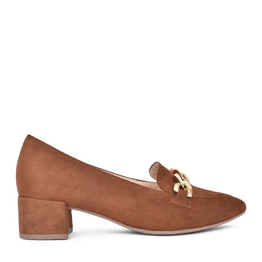 Ladies GABOR | Ladies Hoolie 31.441 Low Heel Court Shoe In Dark Tan